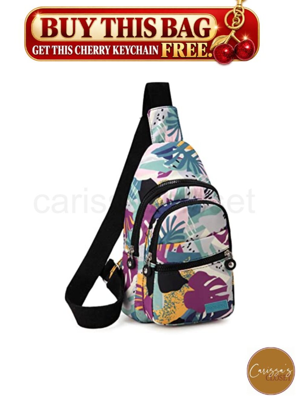 ✨ Small Crossbody Sling Bag Water Resistant Nylon Lightweight Hiking Daypack